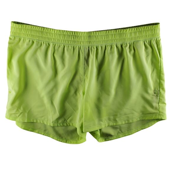 Adidas Womens Pacer Shorts Size XL Pulse Lime Running Training Gym Snap Side New - Picture 1 of 7